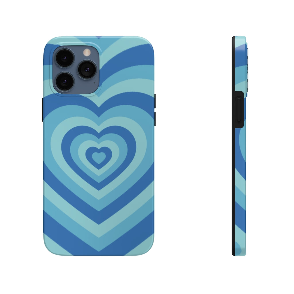 Blue Hearts iPhone Case