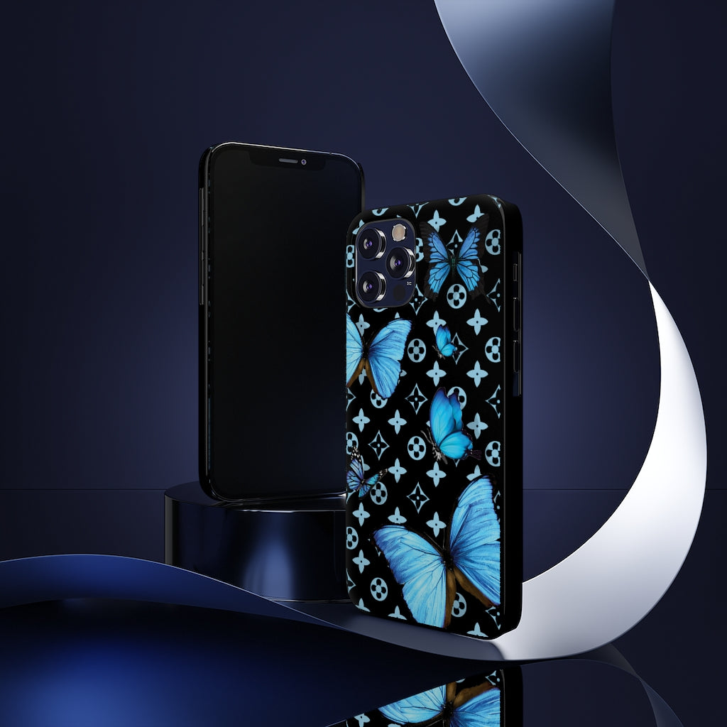Butterfly Floral Print Slim Phone Case