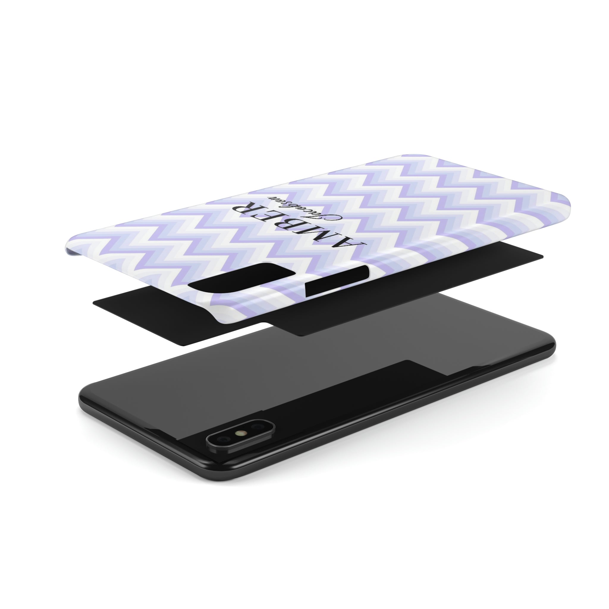 Personalized Purple Wavy iPhone Case