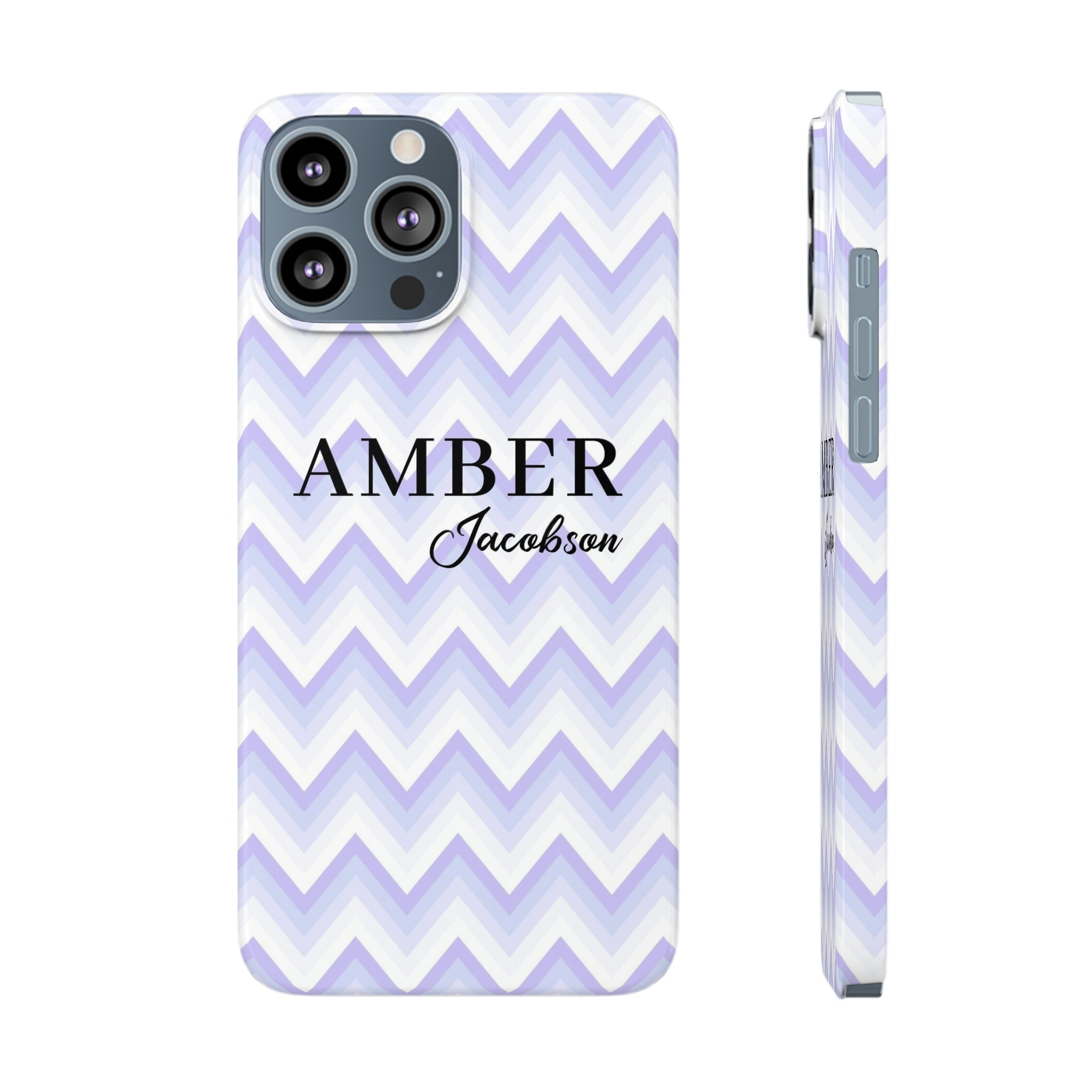 Personalized Purple Wavy iPhone Case