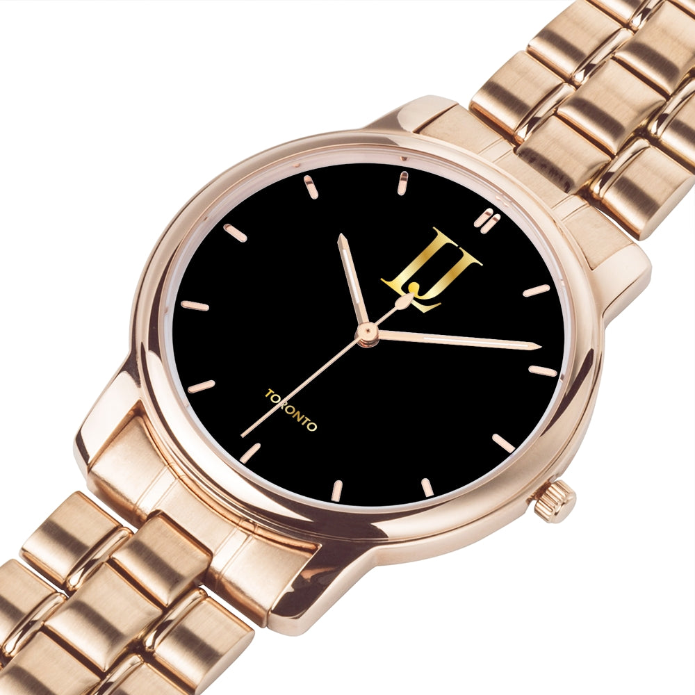 black logo stainless watch - Limitless Jewellery