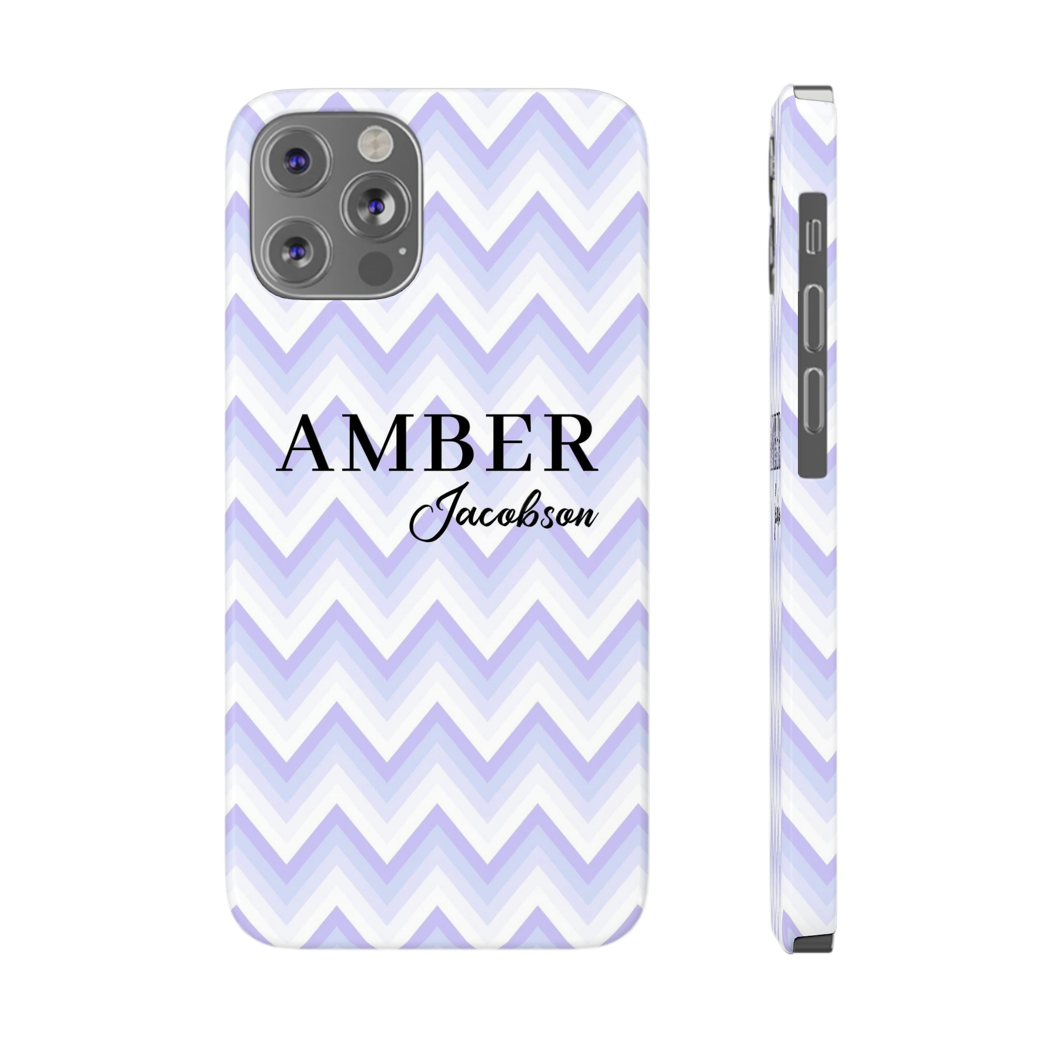 Personalized Purple Wavy iPhone Case