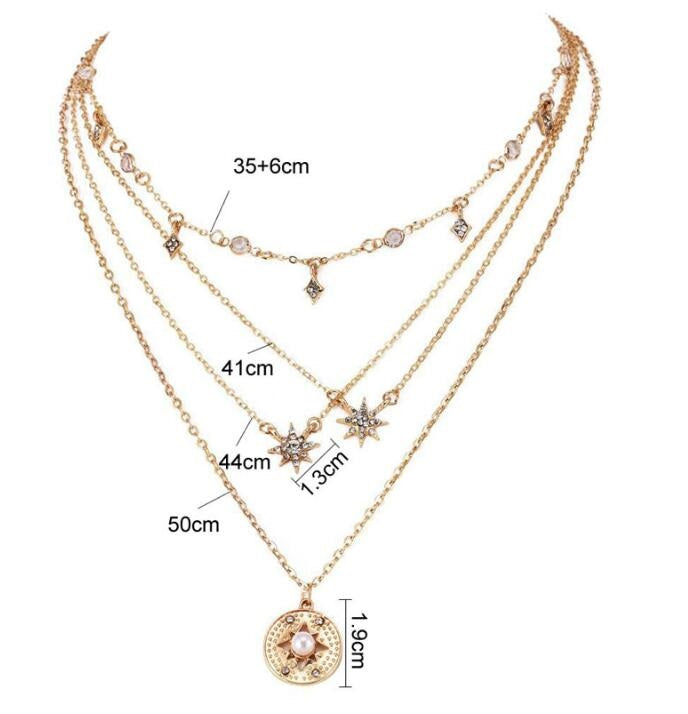 Moon Star Choker Necklace - Limitless Jewellery