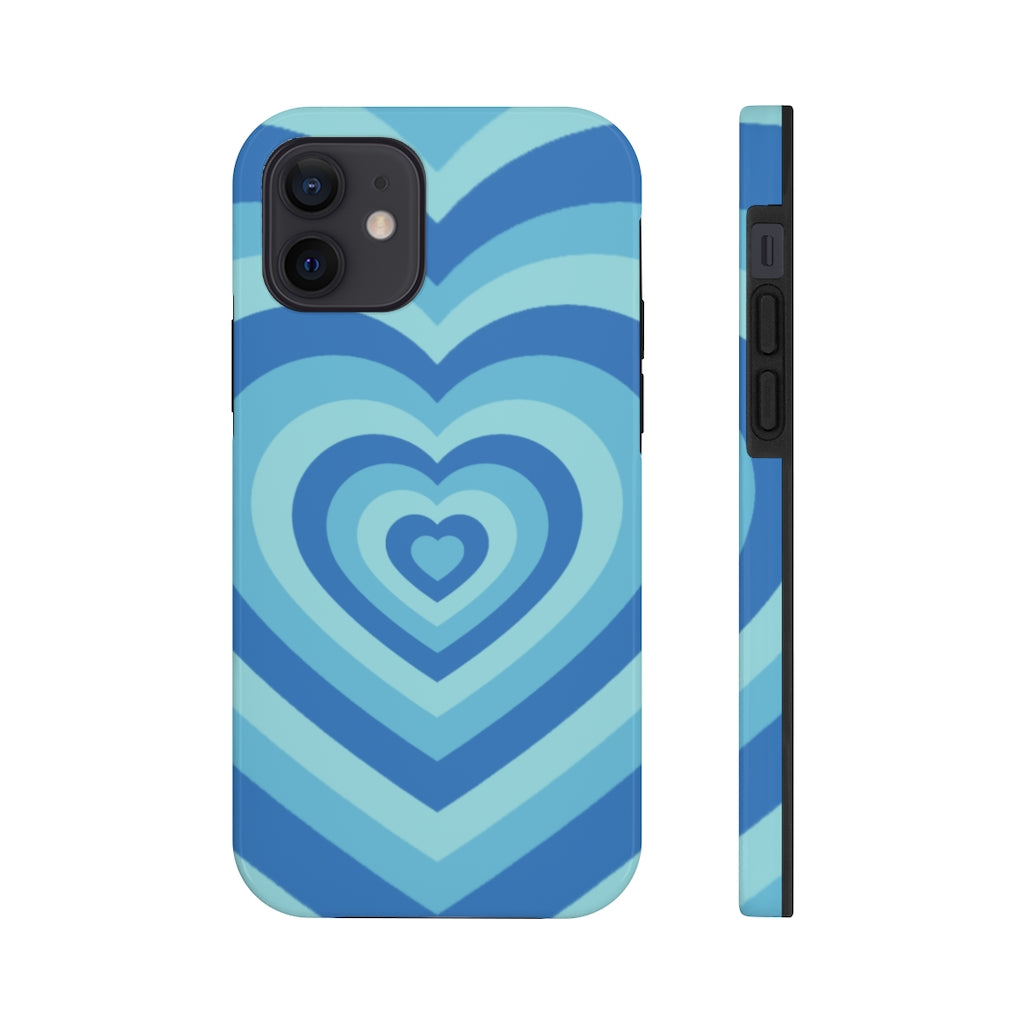 Blue Hearts iPhone Case