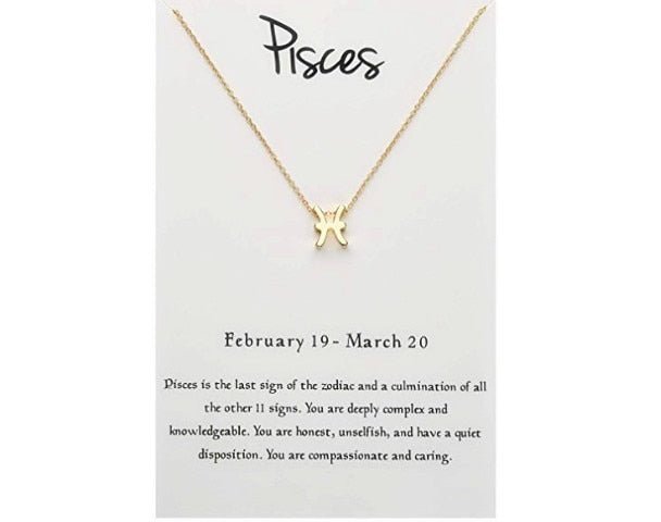 12 Constellation Zodiac Pendant Necklacewith Card - Limitless Jewellery