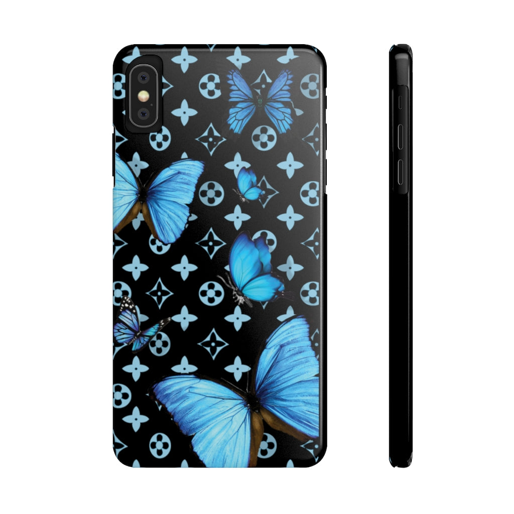 Butterfly Floral Print Slim Phone Case