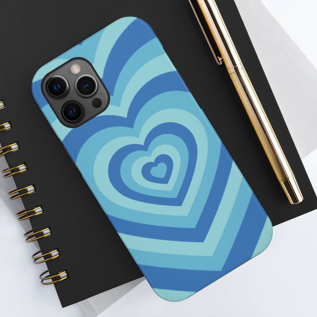 Blue Hearts iPhone Case