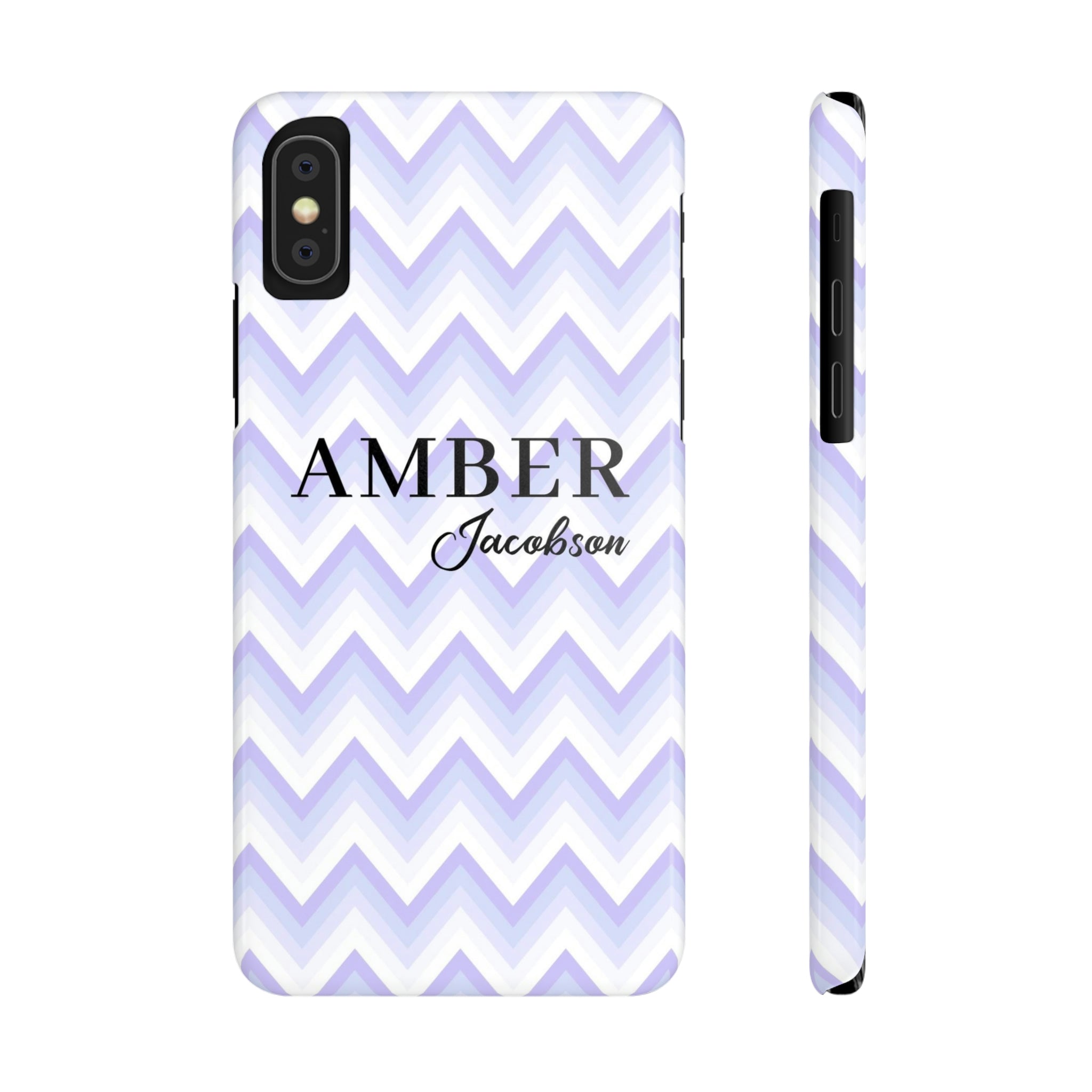 Personalized Purple Wavy iPhone Case
