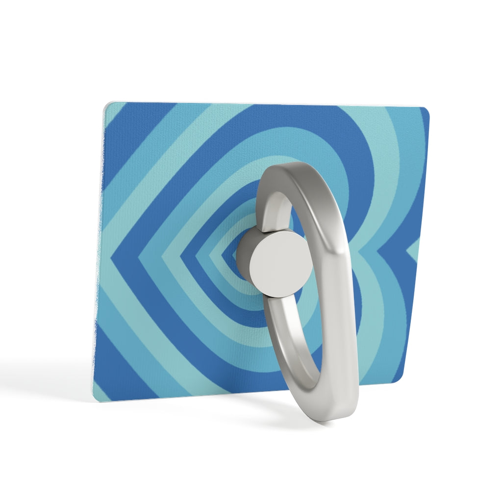 Blue Hearts Smartphone Ring Holder