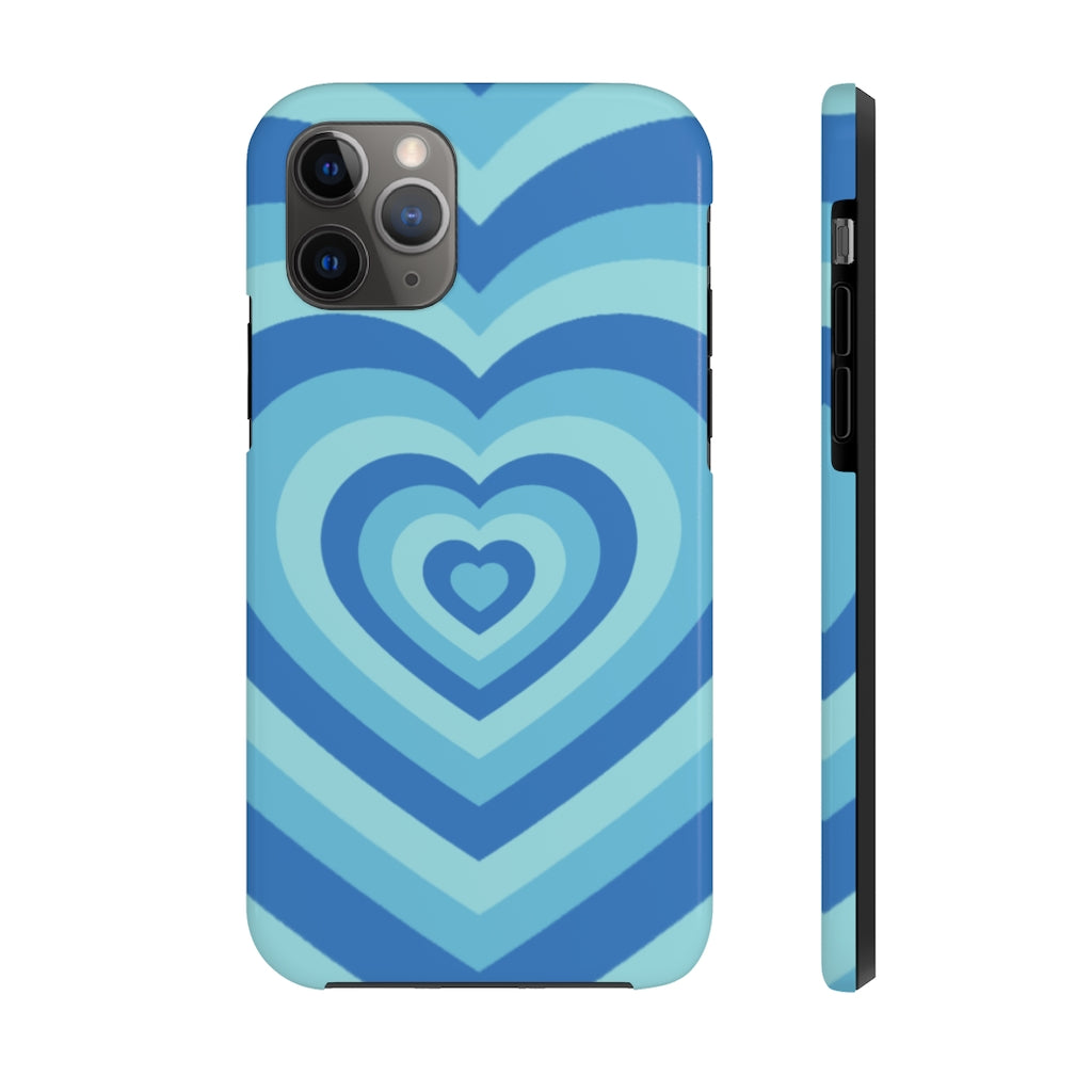 Blue Hearts iPhone Case