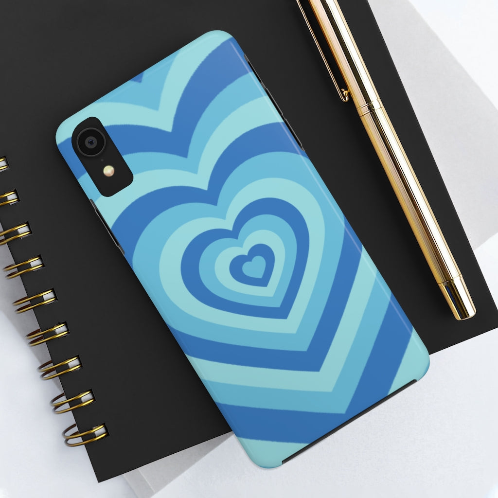 Blue Hearts iPhone Case