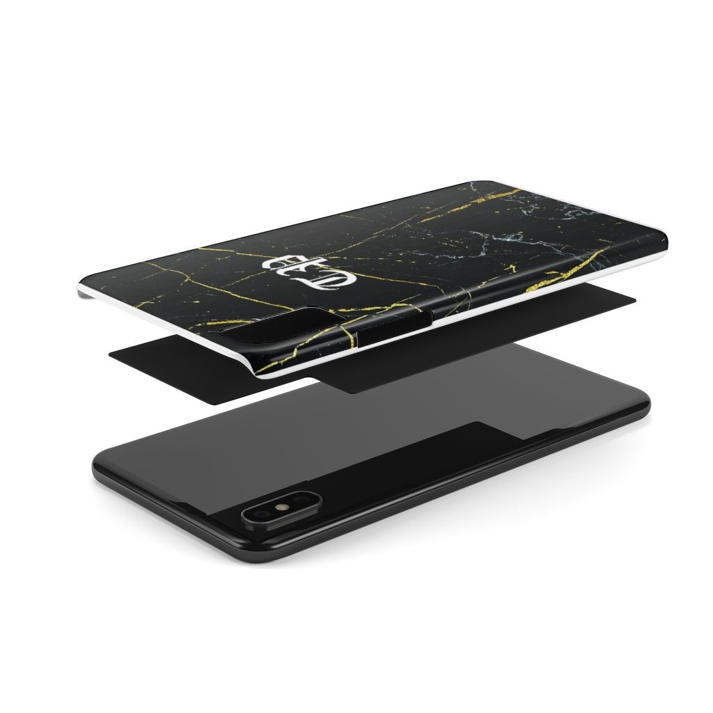 Personalized Old English Black Marble iPhone Case