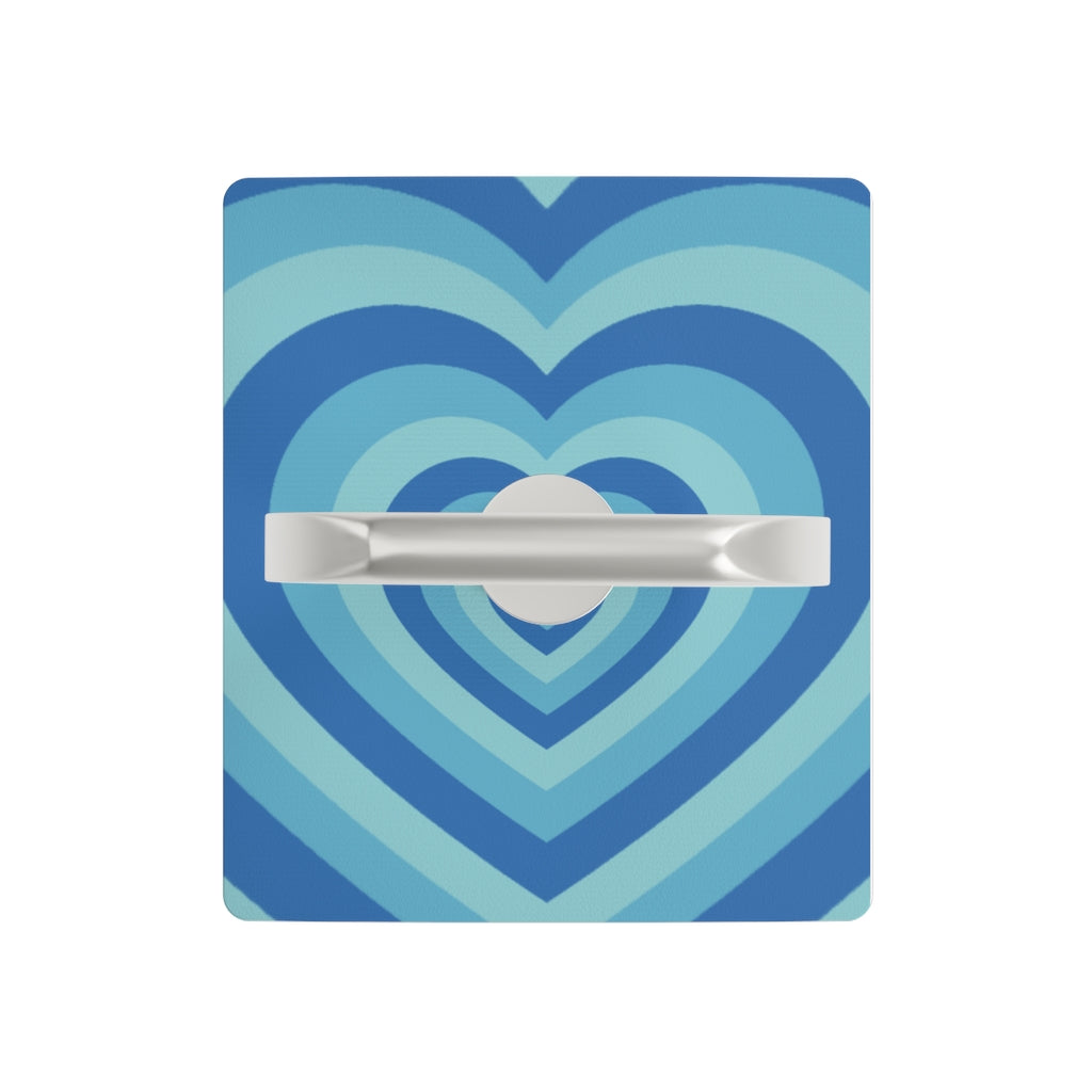 Blue Hearts Smartphone Ring Holder