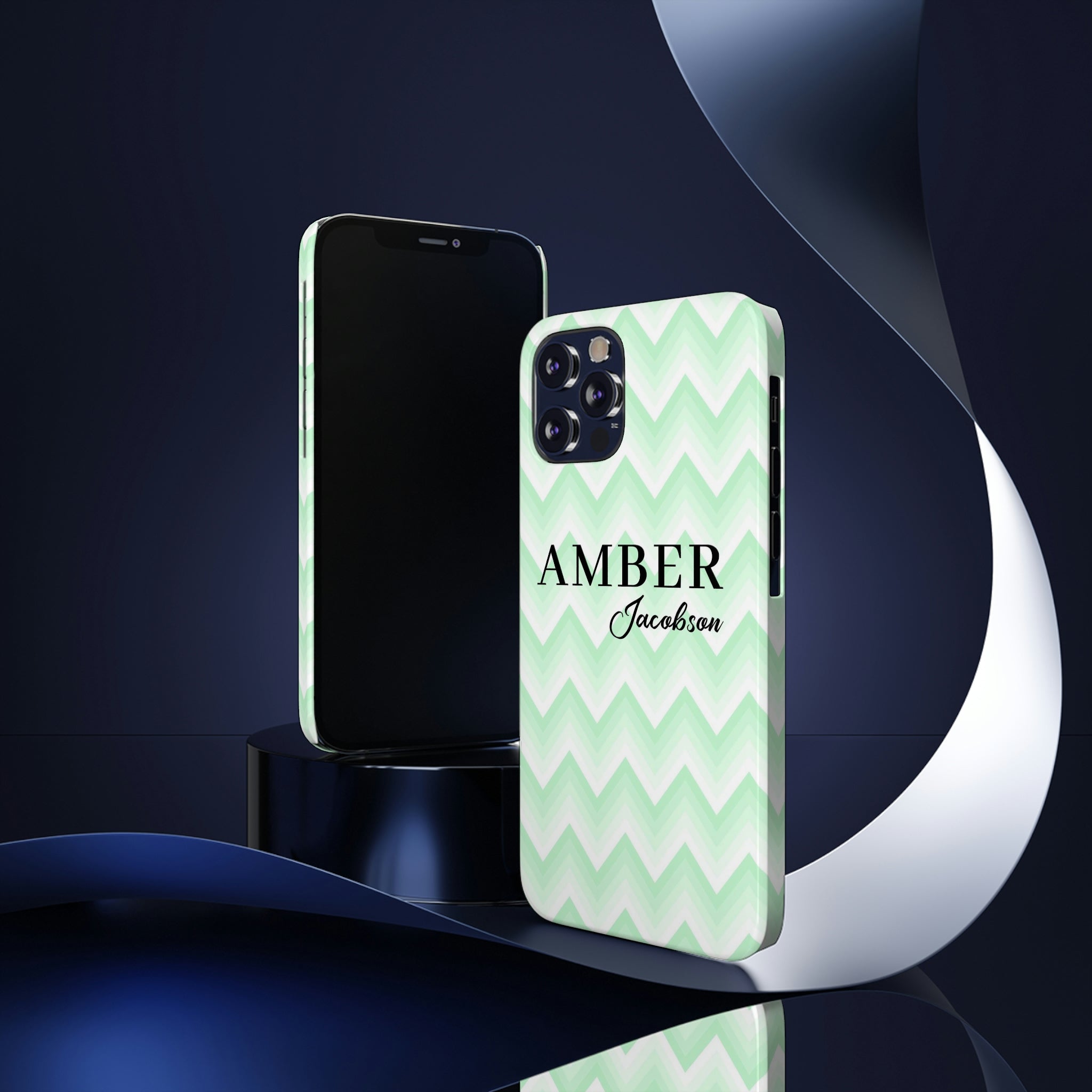 Wavy Green iPhone Case