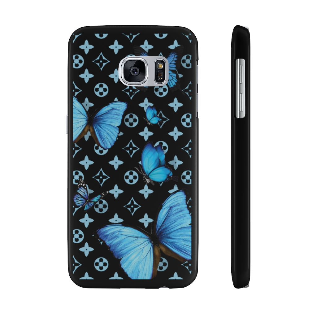 Butterfly Floral Print Slim Phone Case