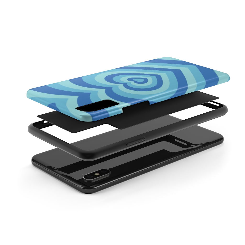 Blue Hearts iPhone Case