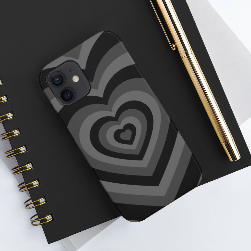 Black Hearts iPhone Case