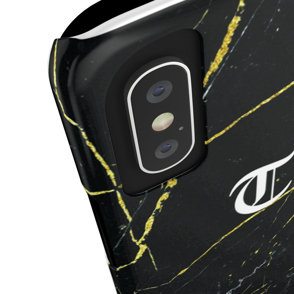 Personalized Old English Black Marble iPhone Case