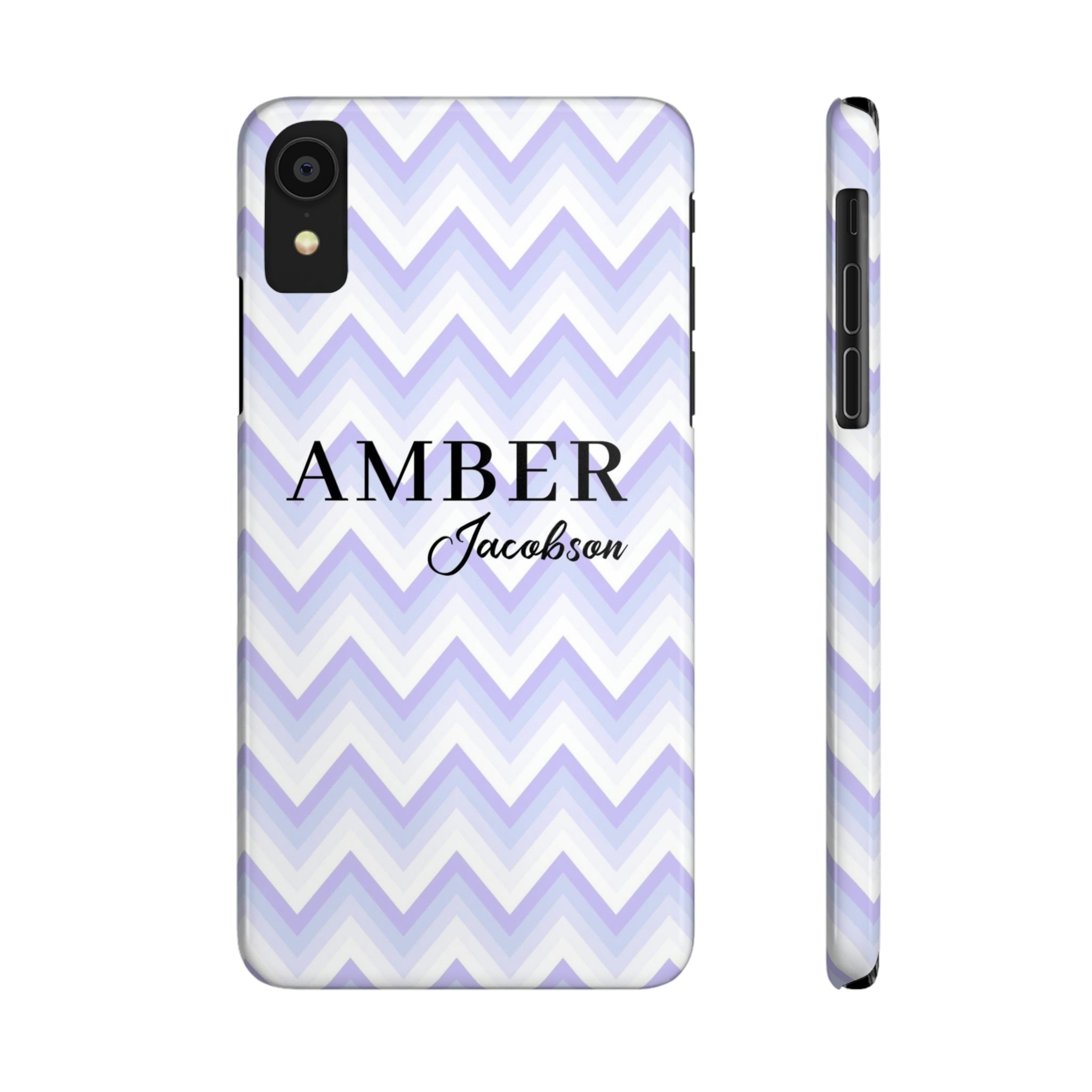 Personalized Purple Wavy iPhone Case
