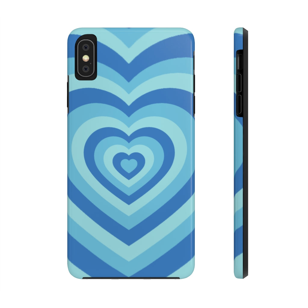 Blue Hearts iPhone Case