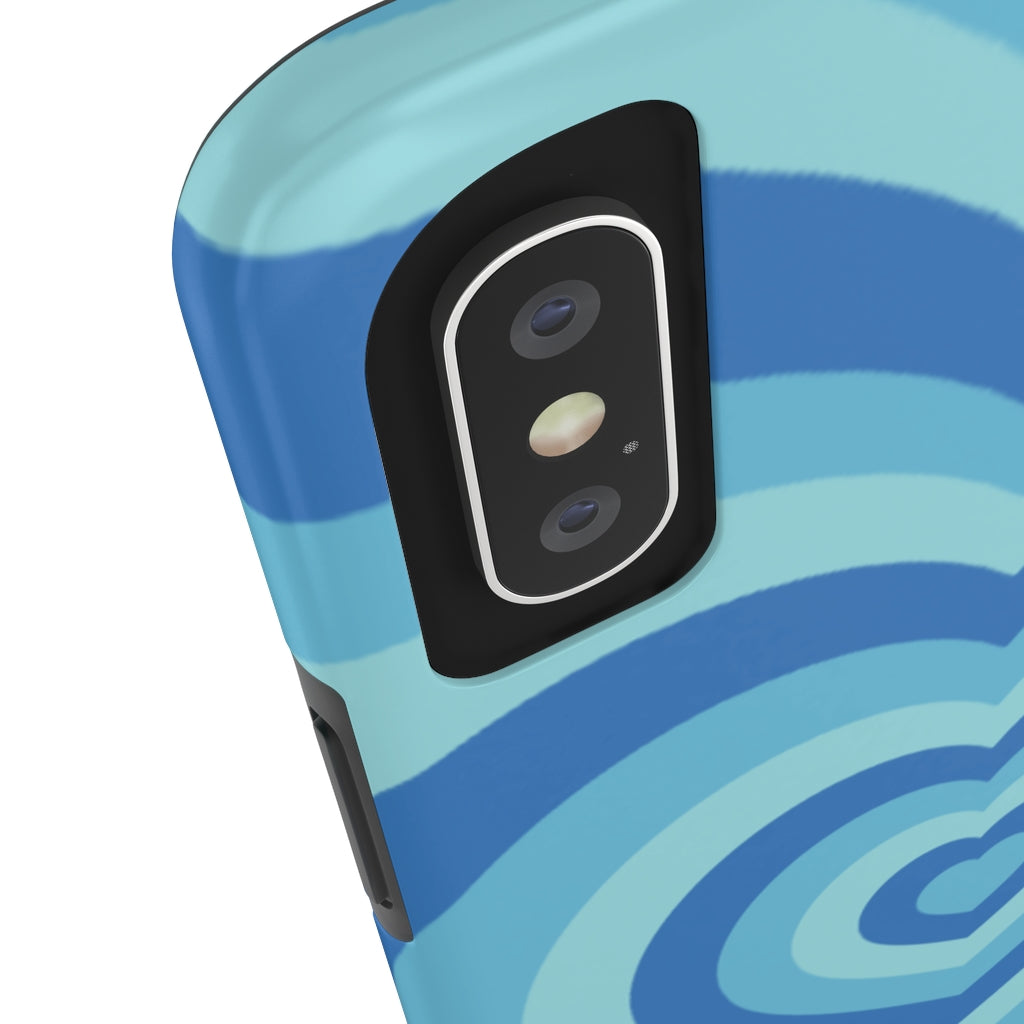 Blue Hearts iPhone Case