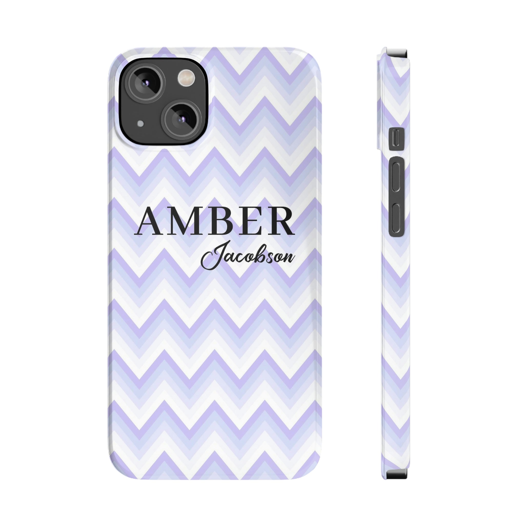 Personalized Purple Wavy iPhone Case
