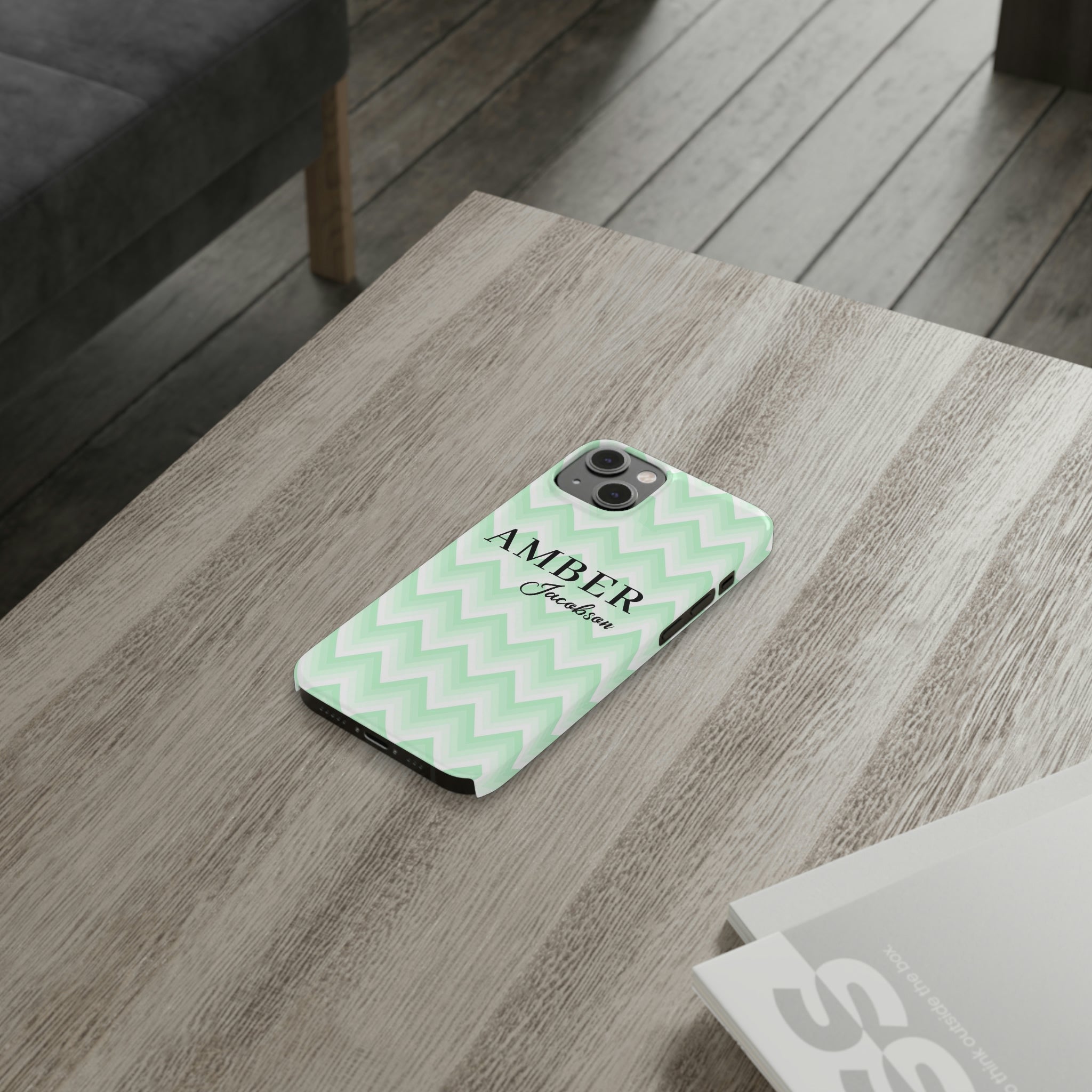 Wavy Green iPhone Case
