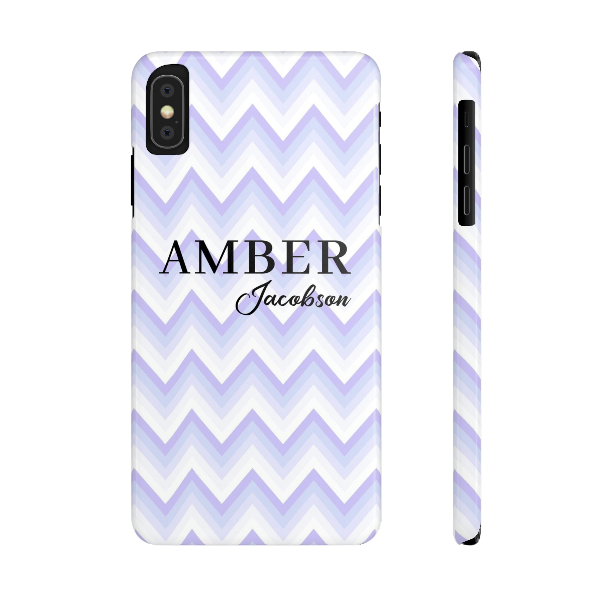 Personalized Purple Wavy iPhone Case