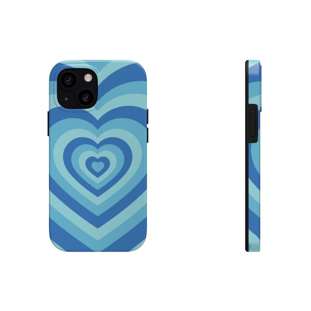 Blue Hearts iPhone Case