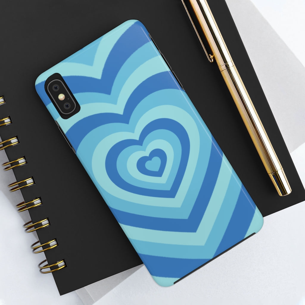 Blue Hearts iPhone Case