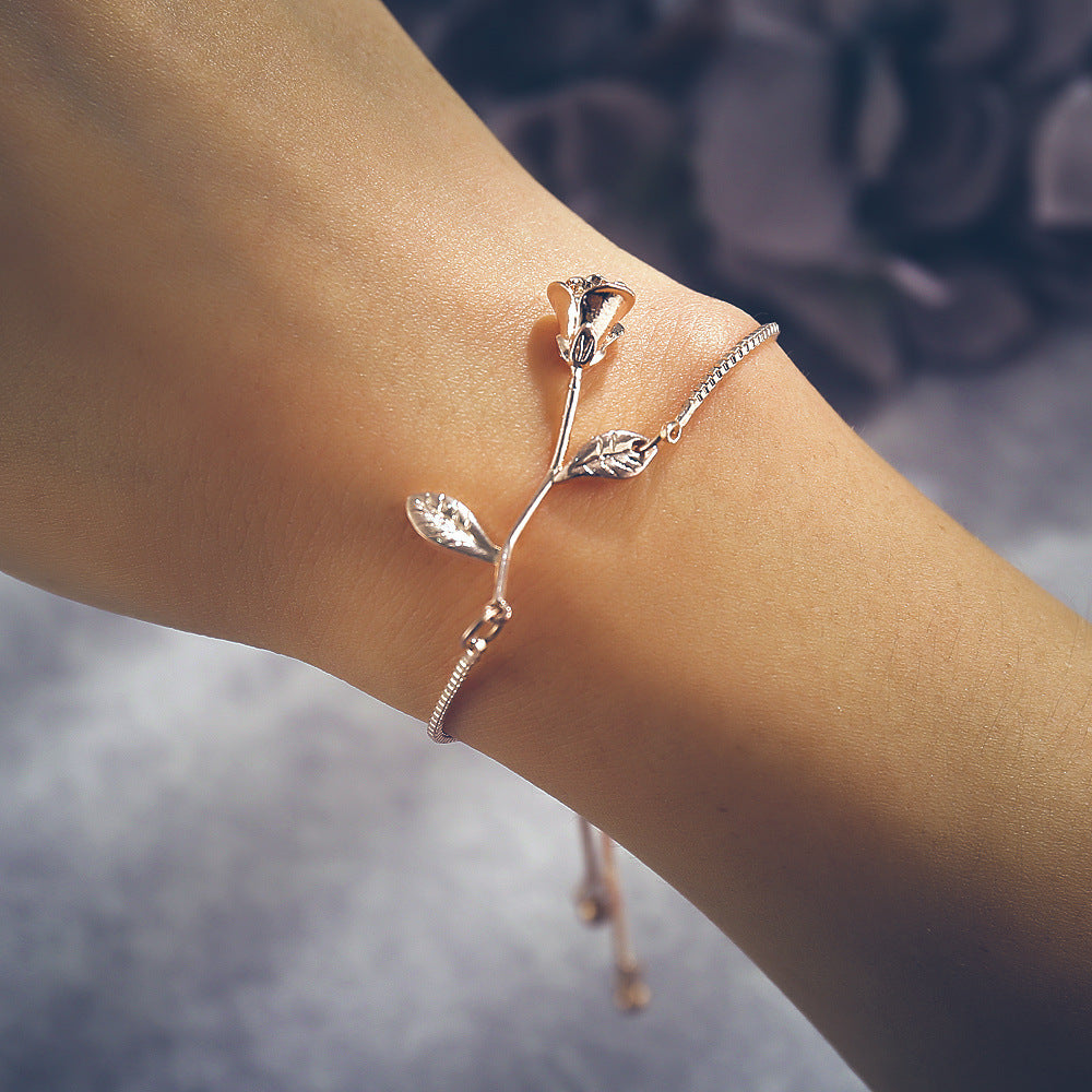 Rose push-pull bracelet - Limitless Jewellery