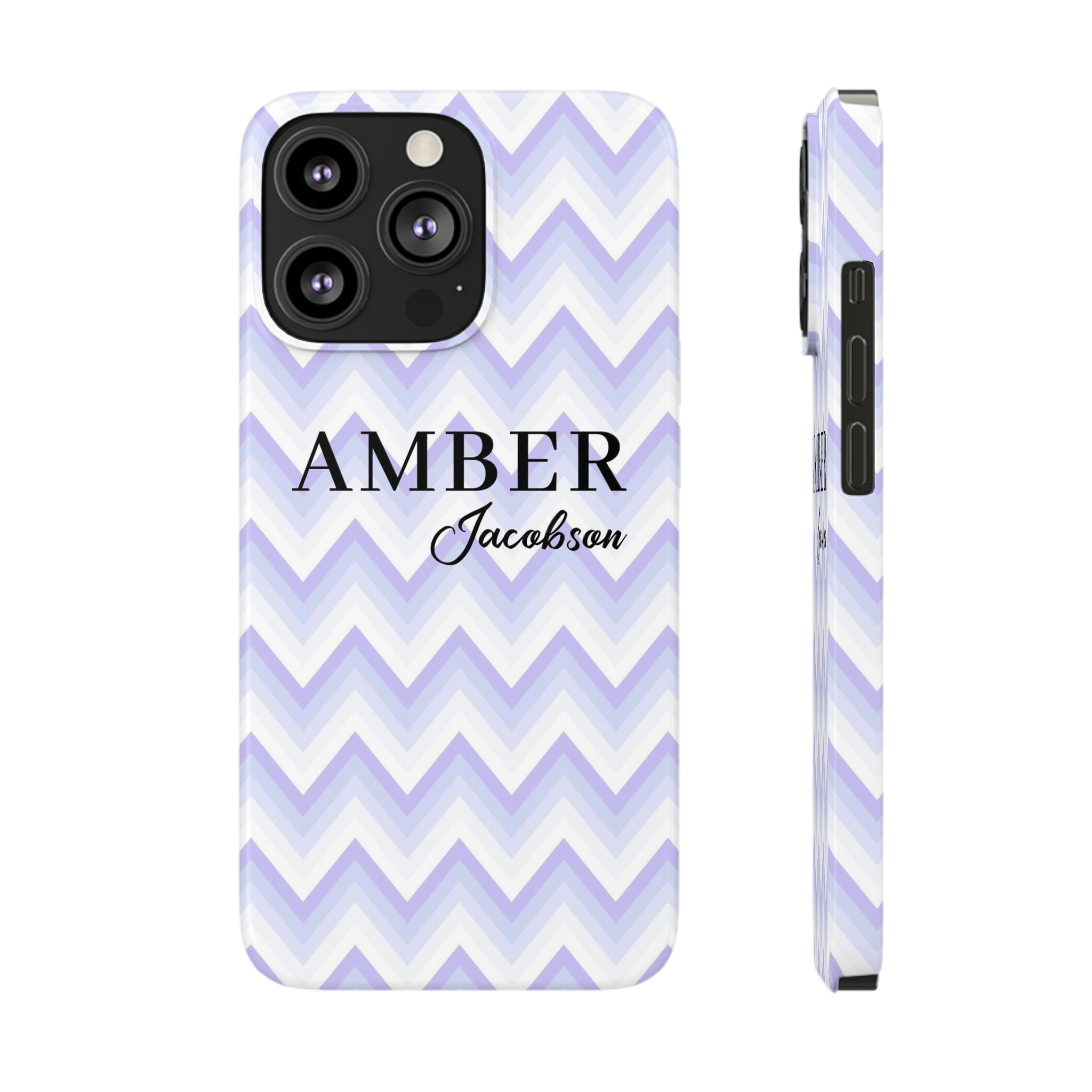 Personalized Purple Wavy iPhone Case