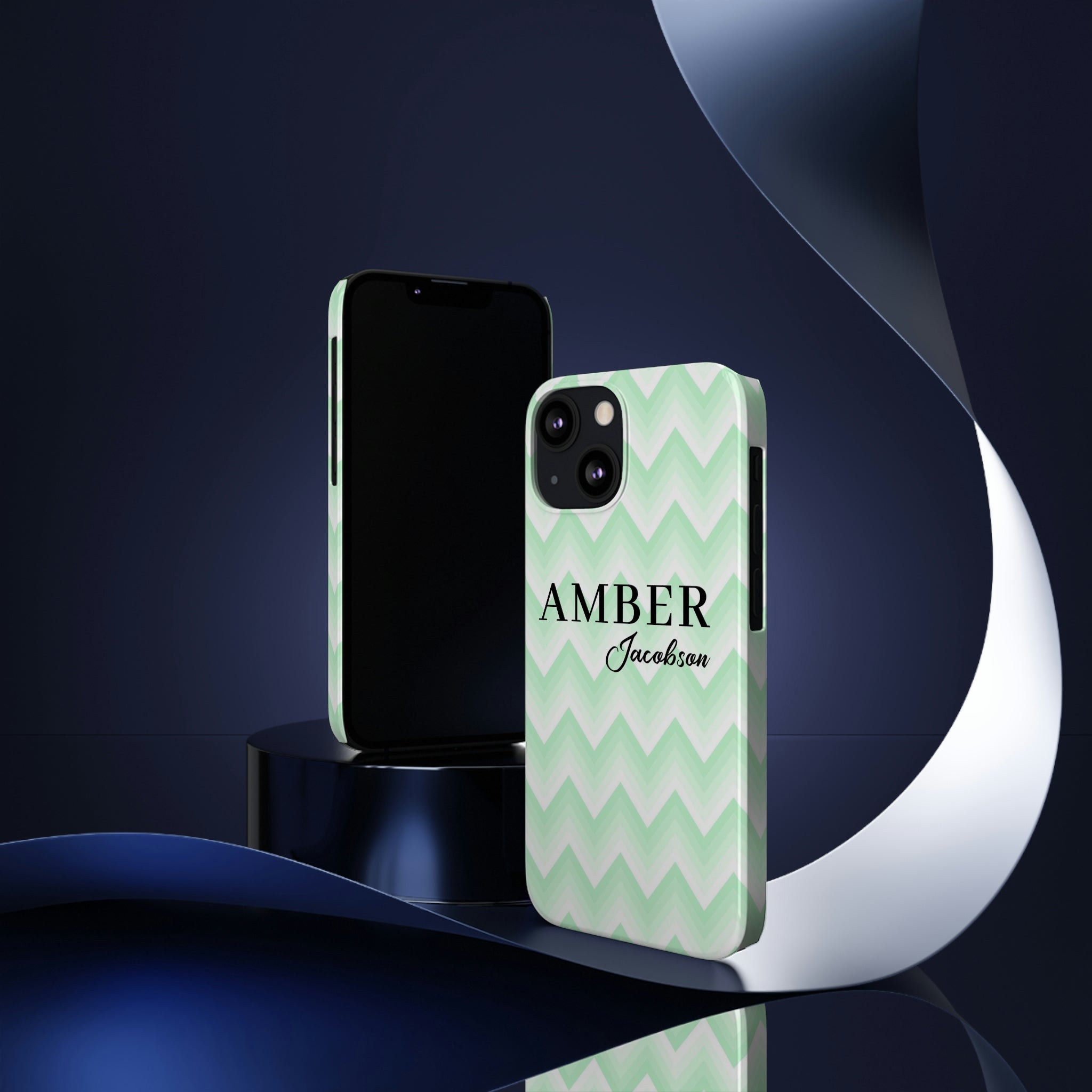 Wavy Green iPhone Case