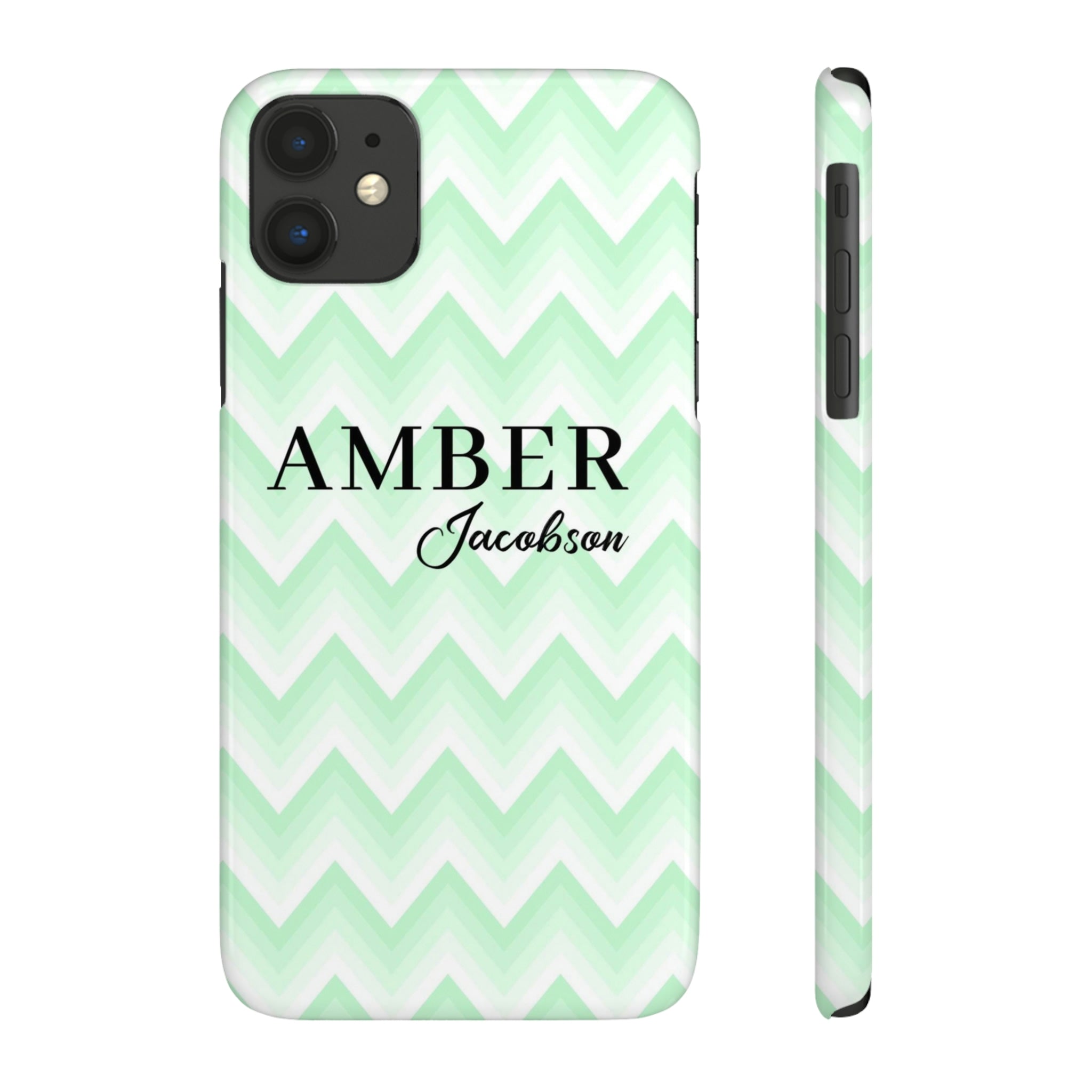 Wavy Green iPhone Case