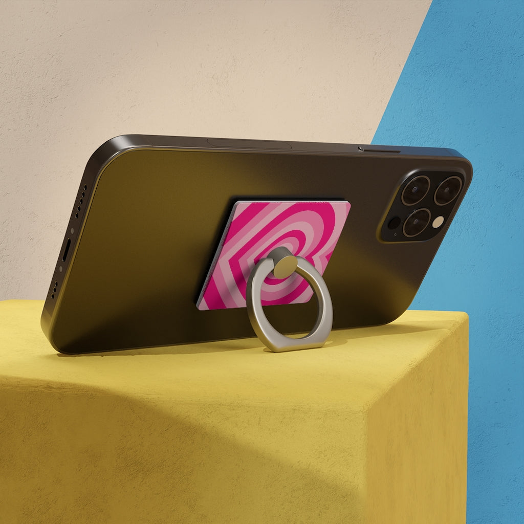 Pink Hearts Smartphone Ring Holder