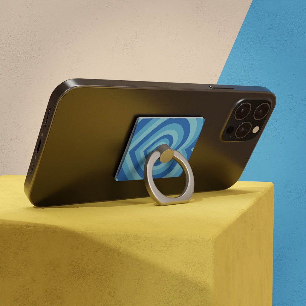 Blue Hearts Smartphone Ring Holder