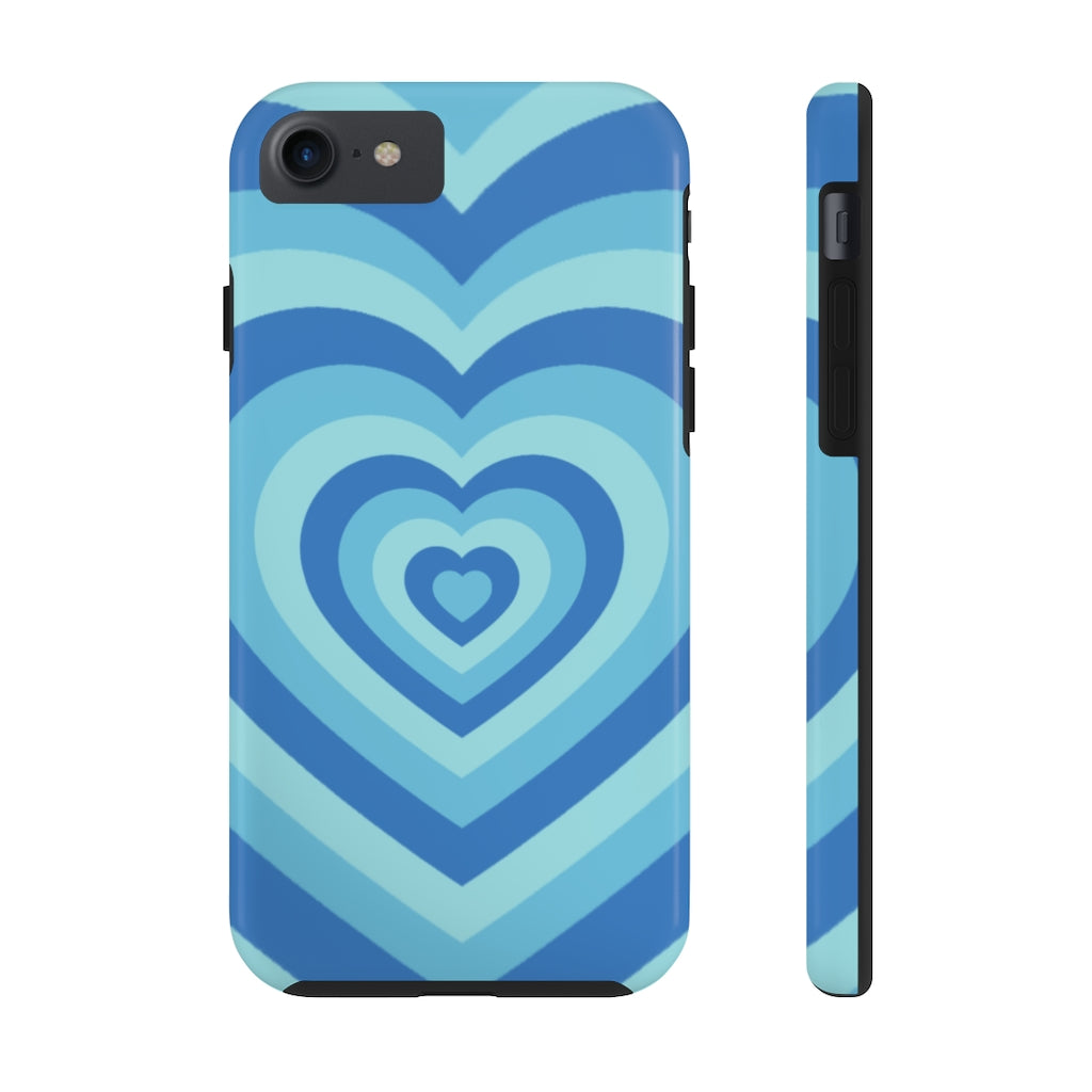Blue Hearts iPhone Case