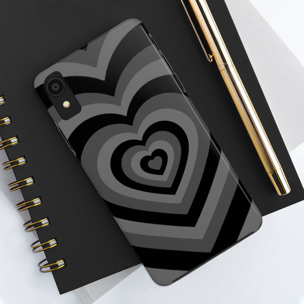 Black Hearts iPhone Case