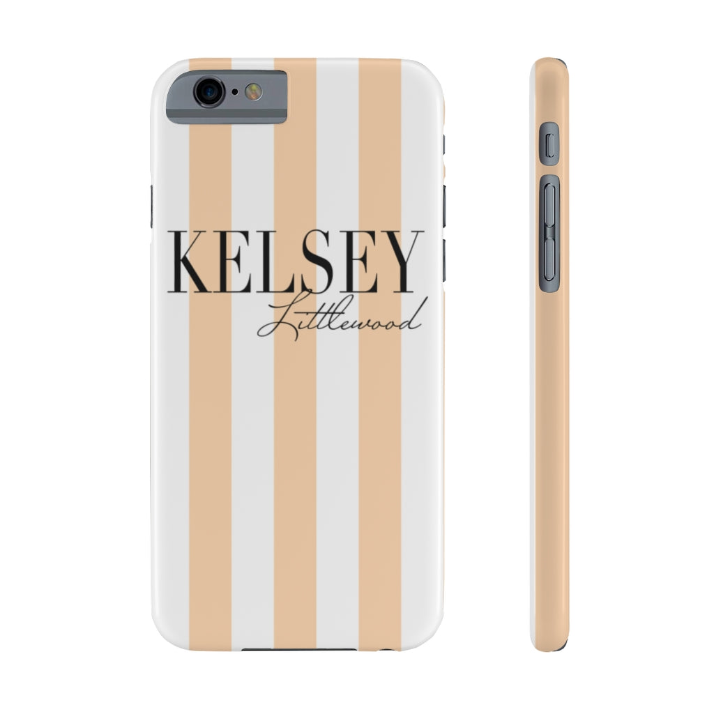 Personalized Peach La Mode iPhone Case