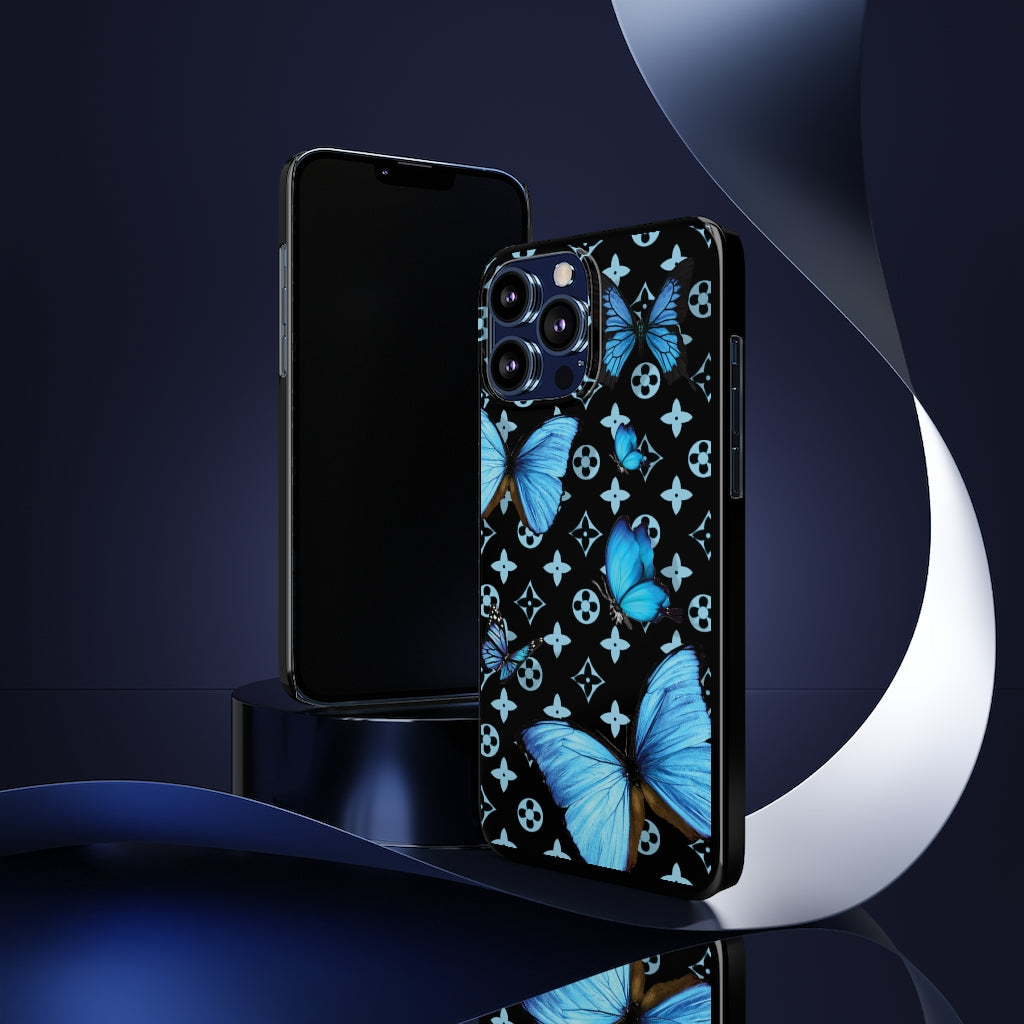 Butterfly Floral Print Slim Phone Case