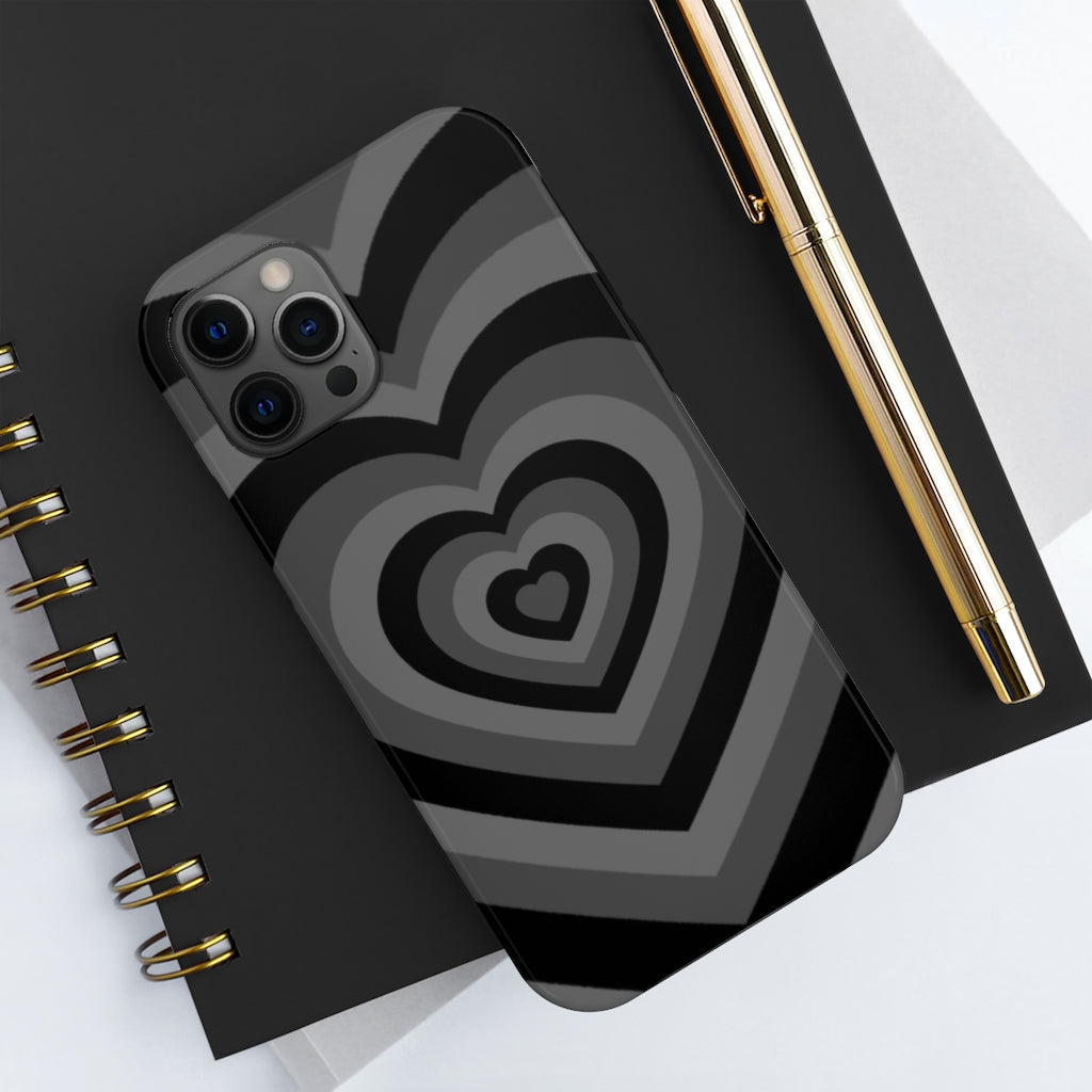 Black Hearts iPhone Case