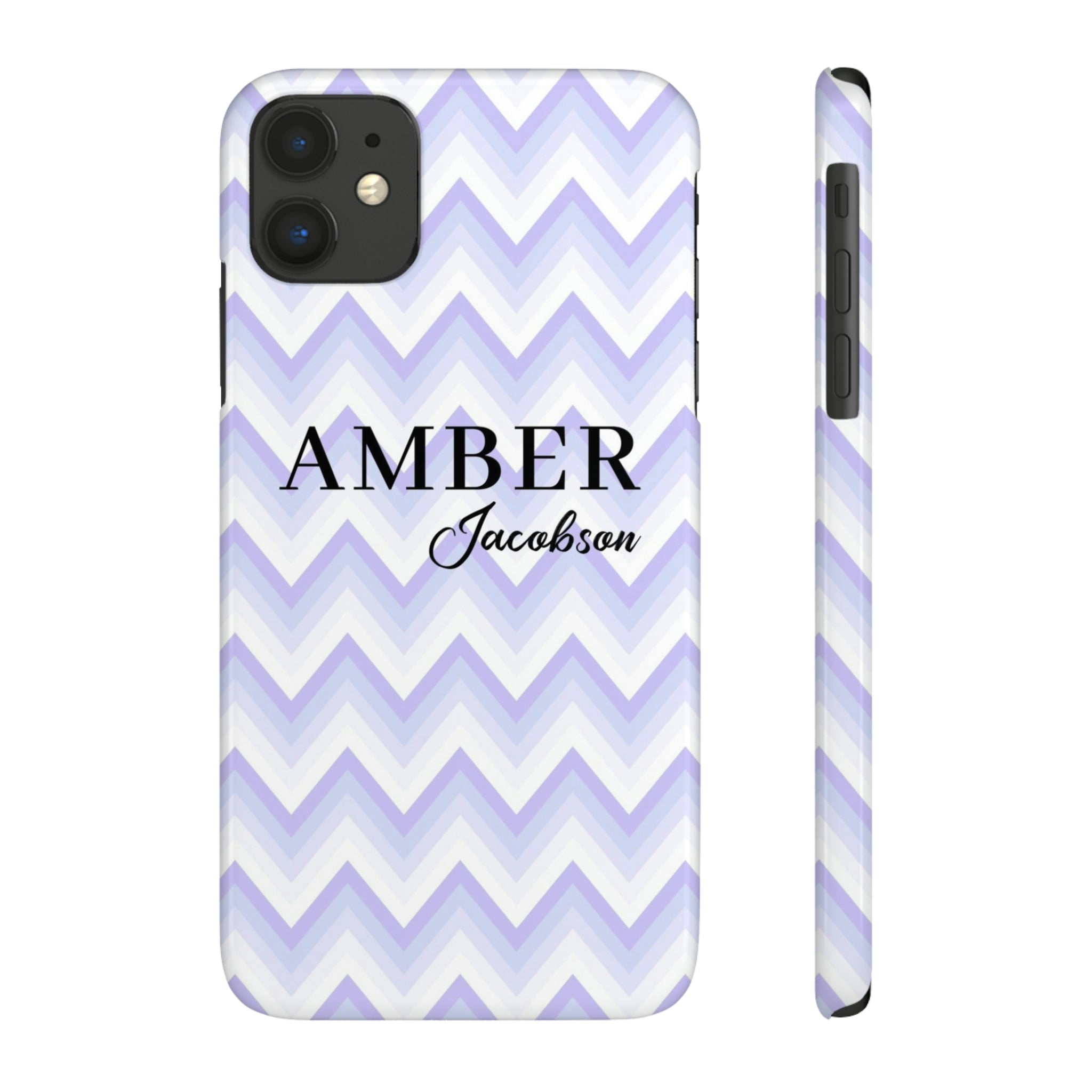 Personalized Purple Wavy iPhone Case