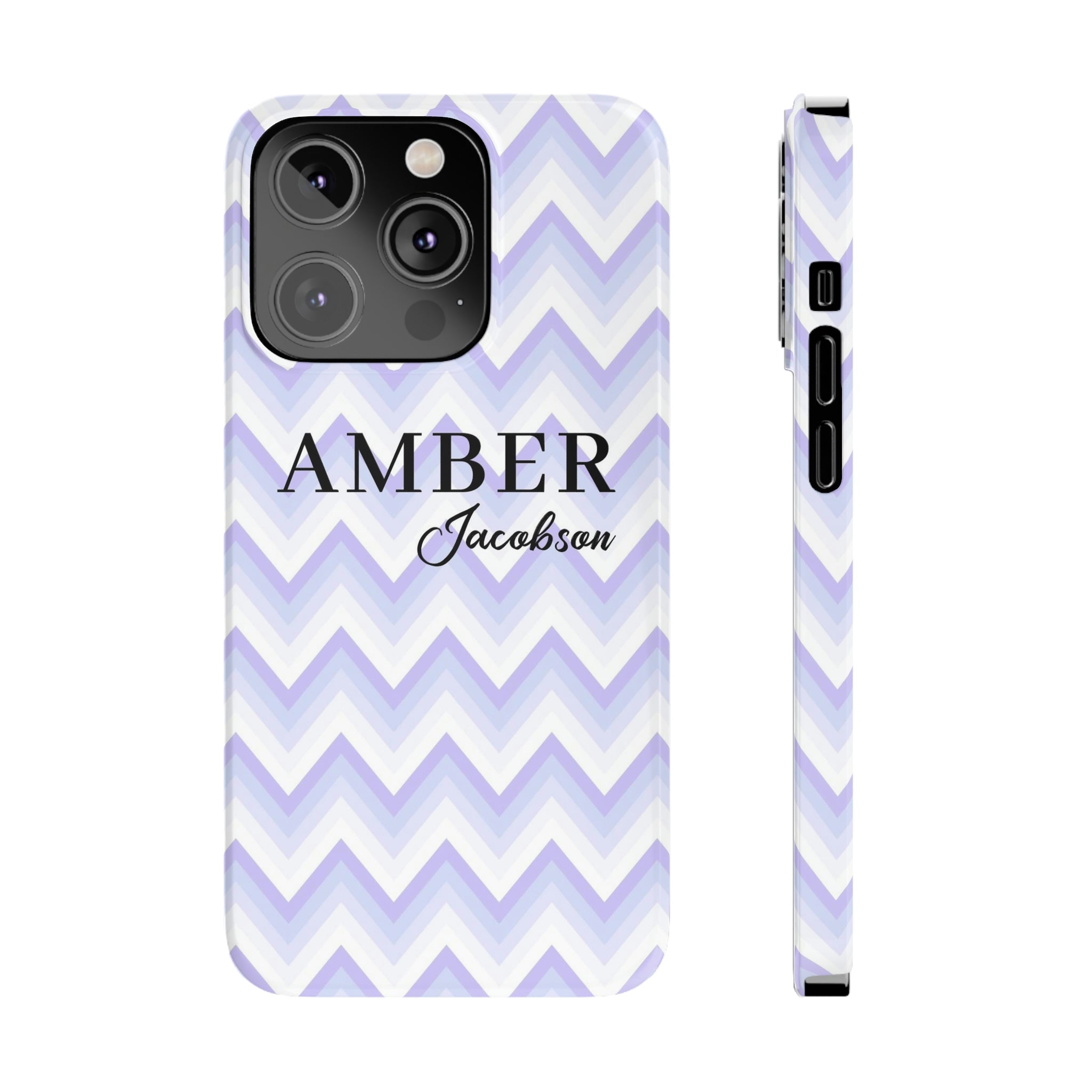 Personalized Purple Wavy iPhone Case
