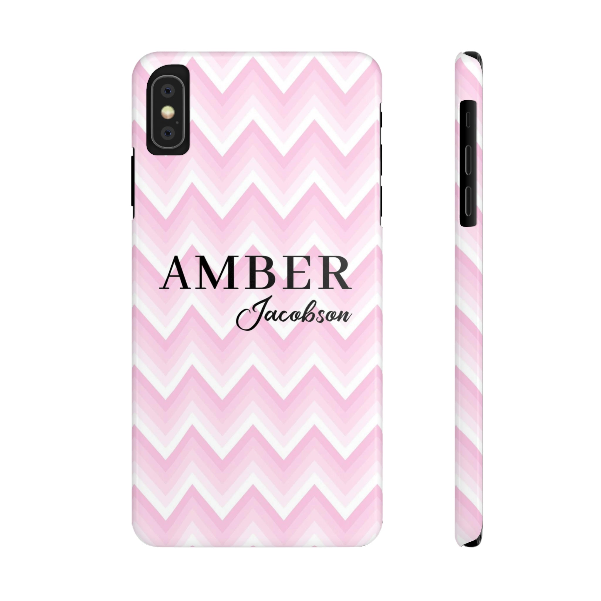 Personalized Wavy Pink iPhone Case