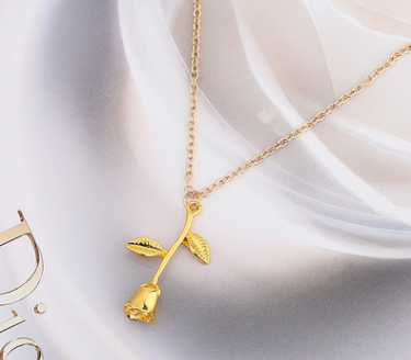 Rose Flower Pendant Necklace - Limitless Jewellery