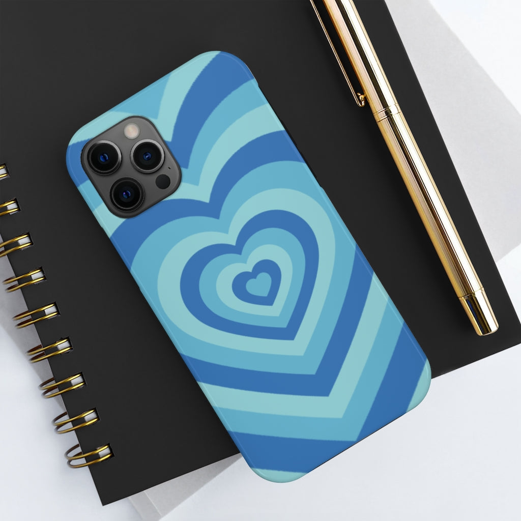 Blue Hearts iPhone Case