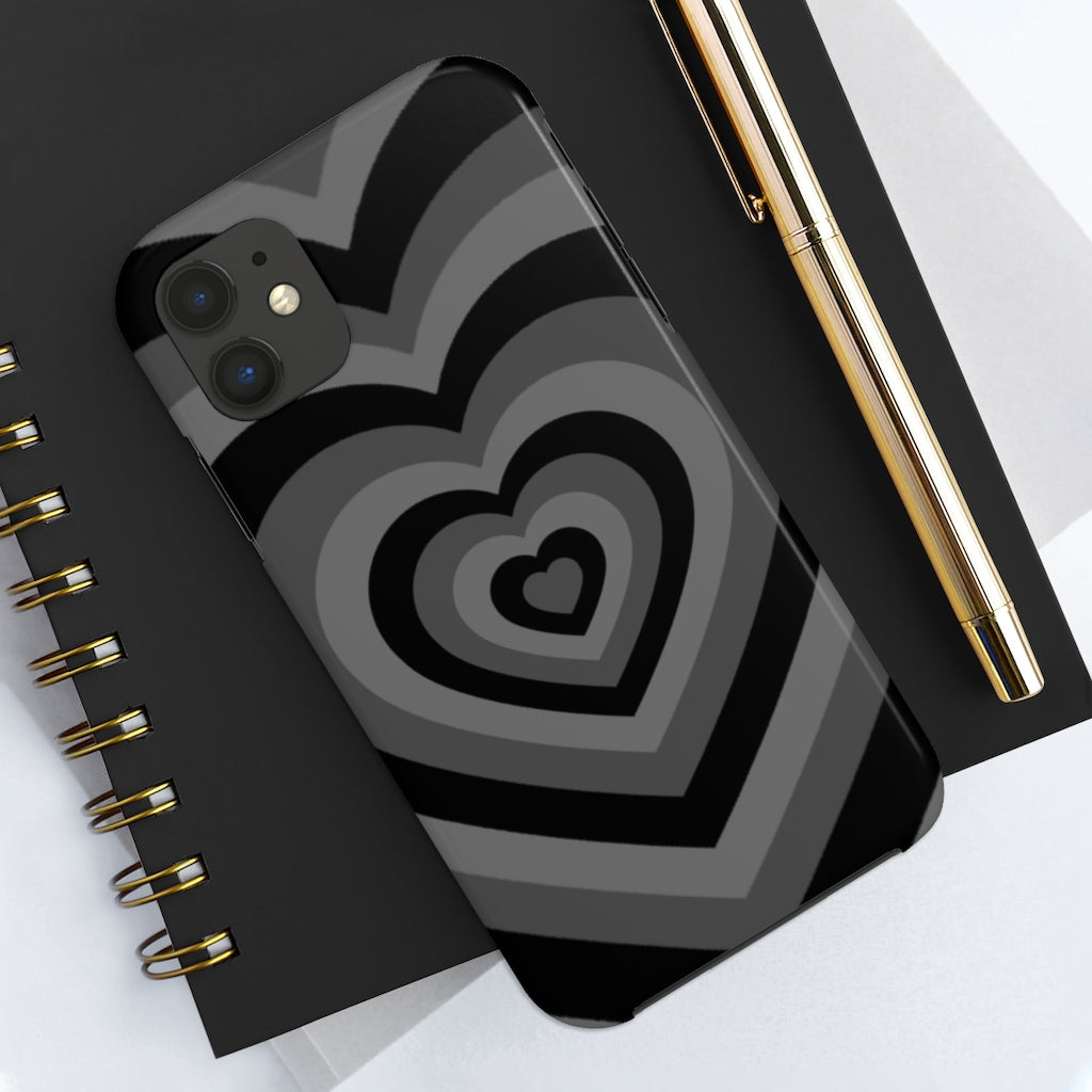 Black Hearts iPhone Case