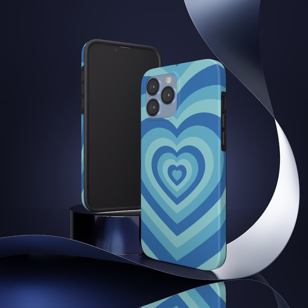 Blue Hearts iPhone Case