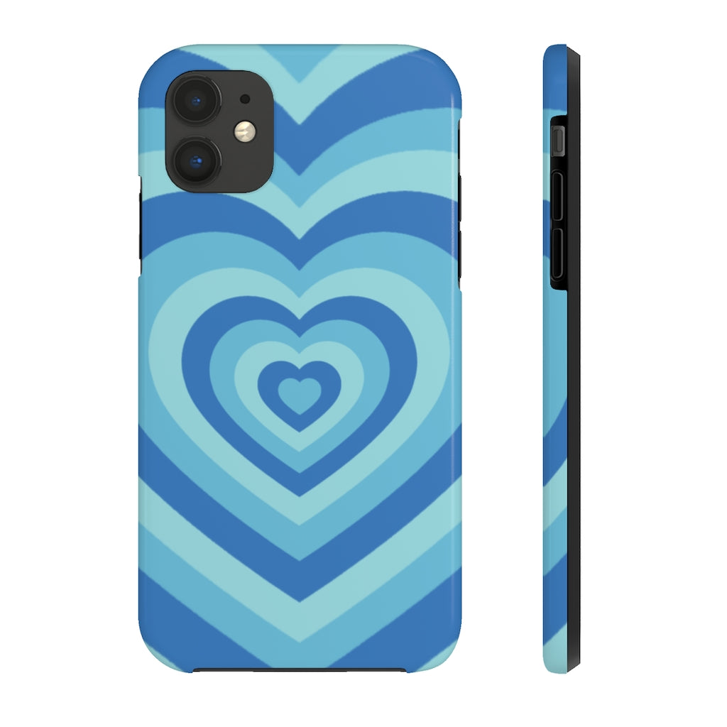 Blue Hearts iPhone Case