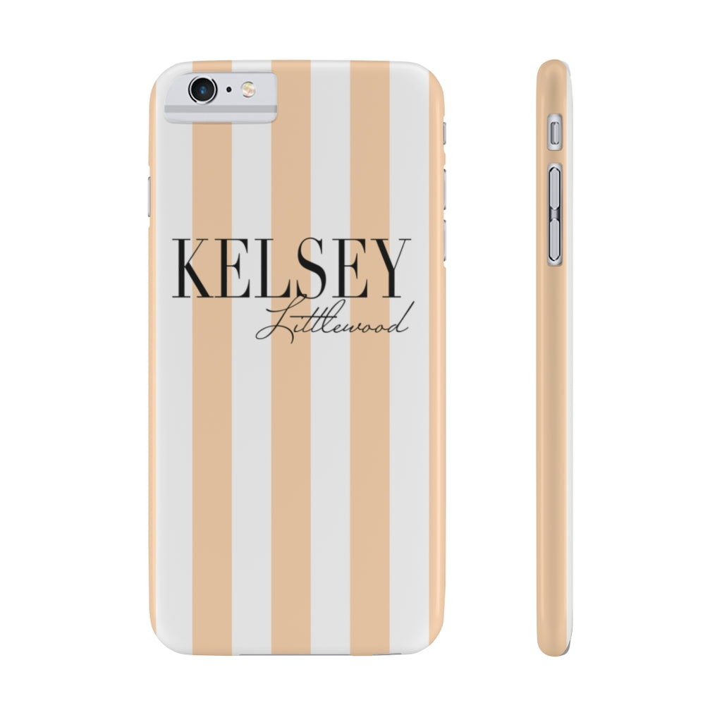 Personalized Peach La Mode iPhone Case